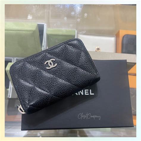 chanel card holder|chanel card holder zipped.